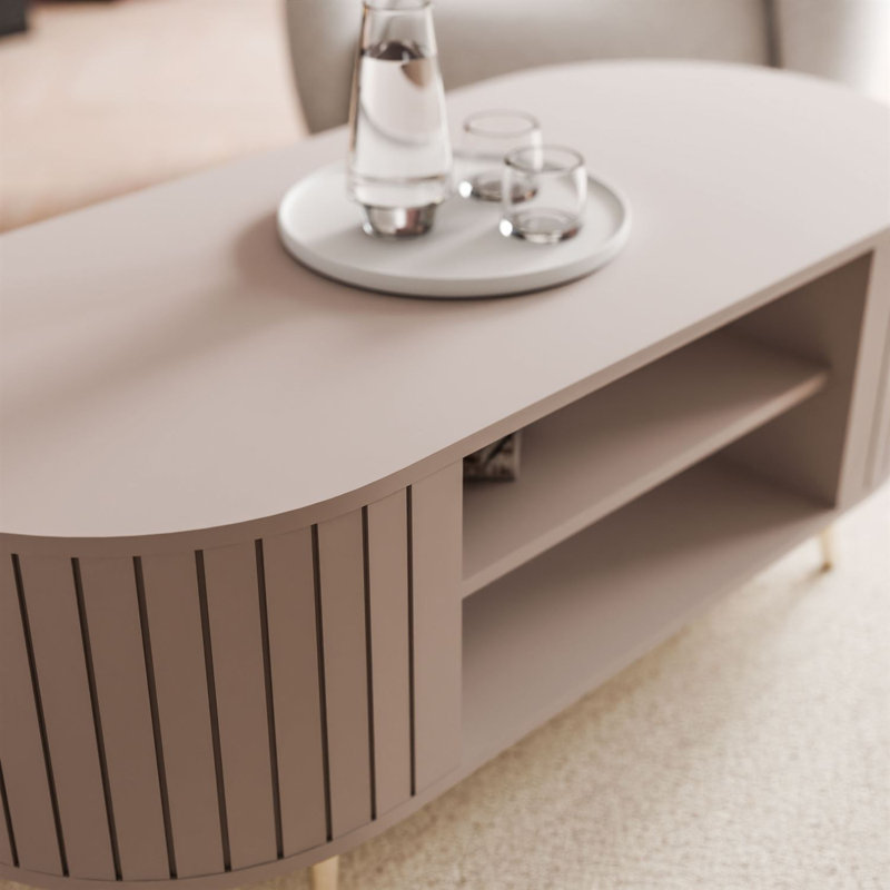 Coffee Table with Storage, Gold, Cashmire
