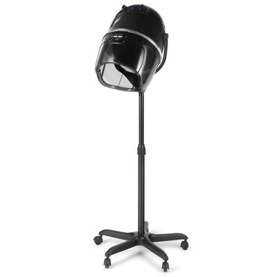 Height Adjustable Floor Stand Up Hooded Hair Dryer with Wheels and Timer