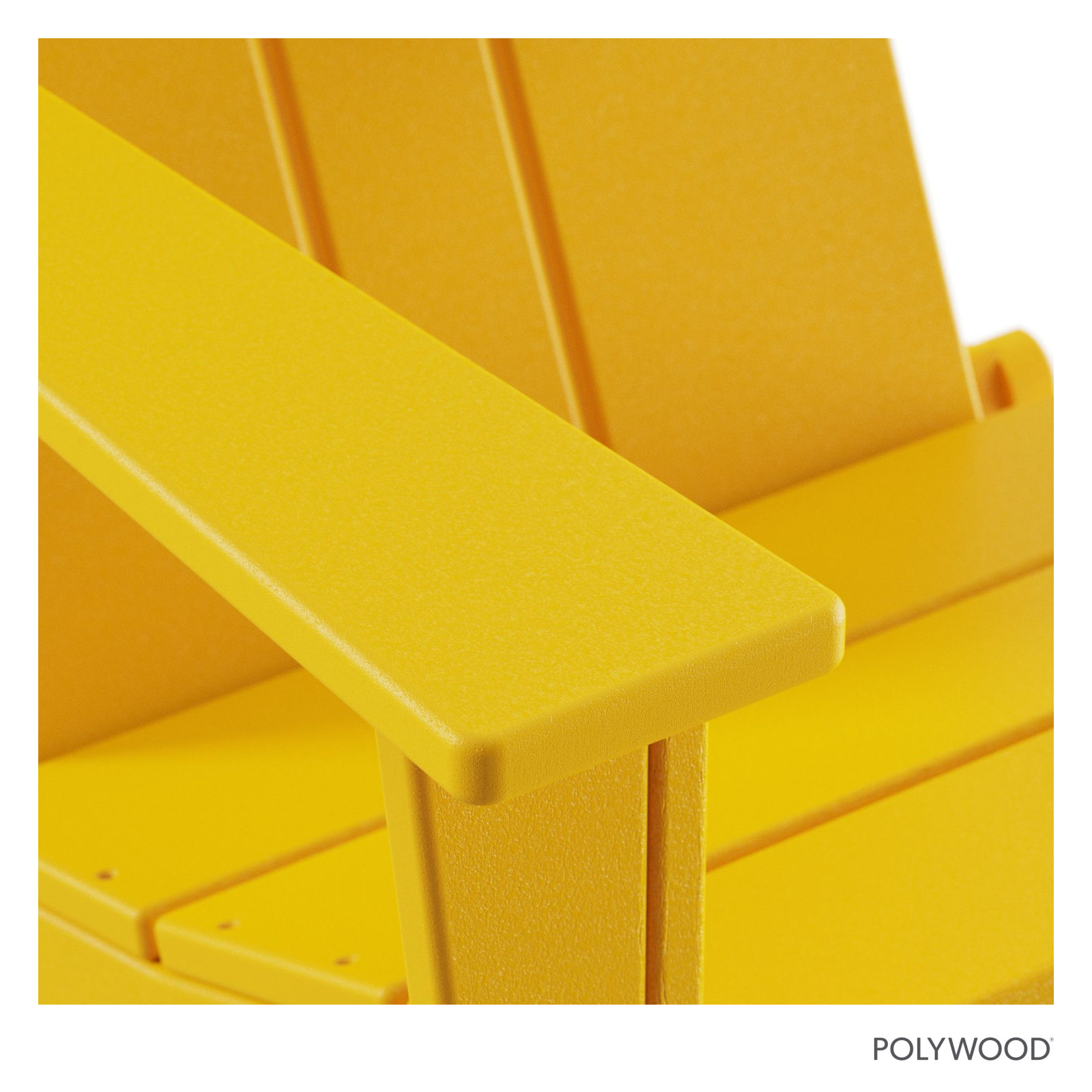 POLYWOOD® x AllModern Folding Plastic Adirondack Chair, Yellow