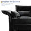 Canapé modulaire rembourré avec rangement de 102 po Harlaii-87393914