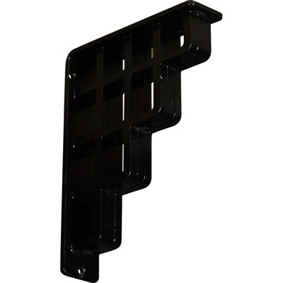 2"W x 7 1/2"D x 10"H Diane Wrought Iron Bracket, (Triple center brace) (2-Pack)