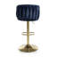 Azelia Swivel Upholstered Adjustable Height Bar Stool with Iron Frame-711746857