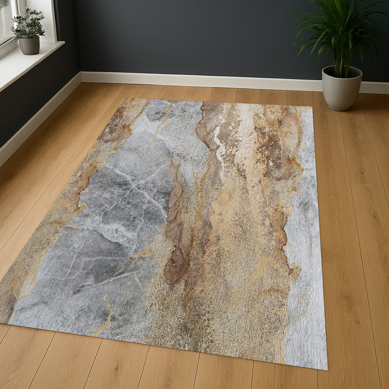 Abstract Area Rug, Runner 70 x 140 cm
