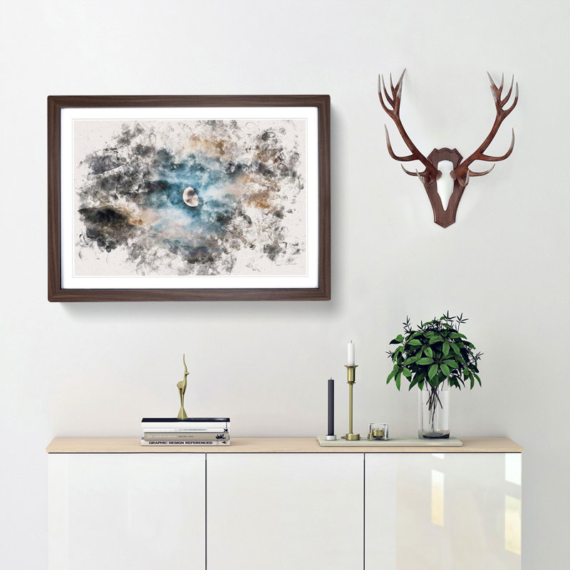Moody Sky in Poland - Framed Print, 24cm H x 33cm W x 2cm D, Walnut Framed