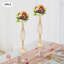10 pièces porte-bougie sur pied en métal autoportant pour bouquets de fleurs pour réception de mariage