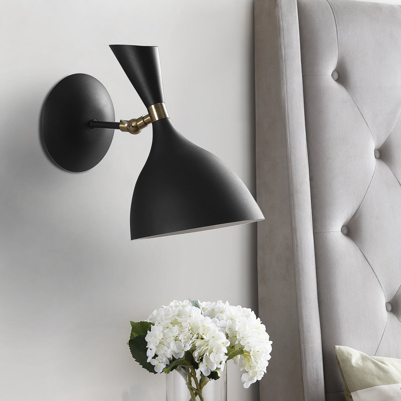 Bloomsdale 1 - Light Brass Gold Wallchiere, Black