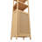 Storage Tall Slim Cabinet with Shutter Door and 3 Tier Shelves, Freestanding Linen Tower Cabinet for Living Room, Kitchen, Bathroom Organizer, Natural Bamboo-1890657068