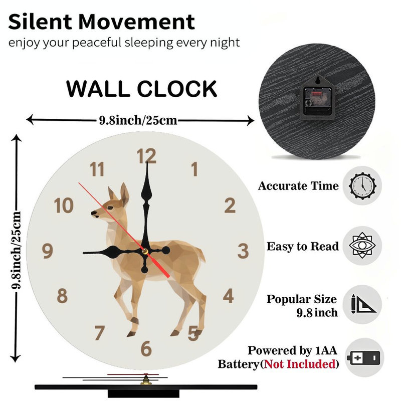 Horloge Polygonal Deer
