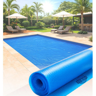 Couverture solaire rectangulaire pour piscine, couverture chauffante de 300 microns pour piscines creusées et hors-sol rectangulaires (300um)