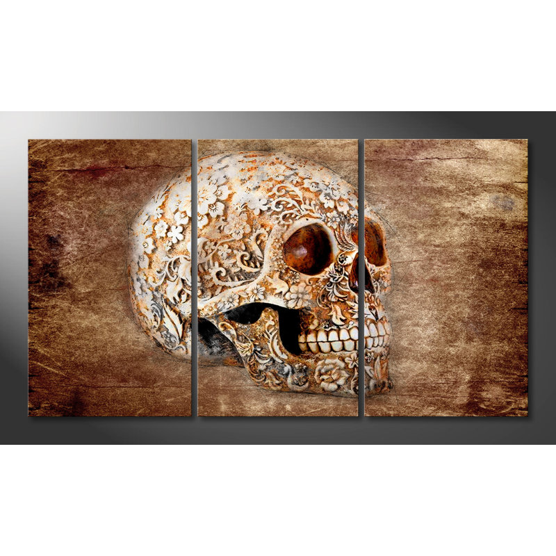 Laughing Death - Wrapped Canvas Print, 100 cm H x 180 cm W, 3-piece canvas set