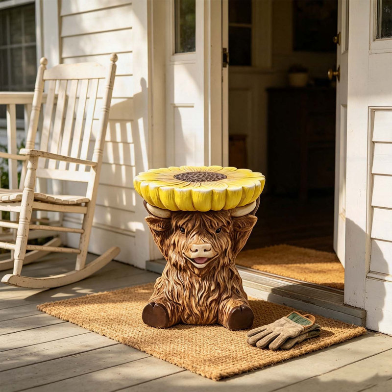 Tabouret 13 pouces Highland Cow