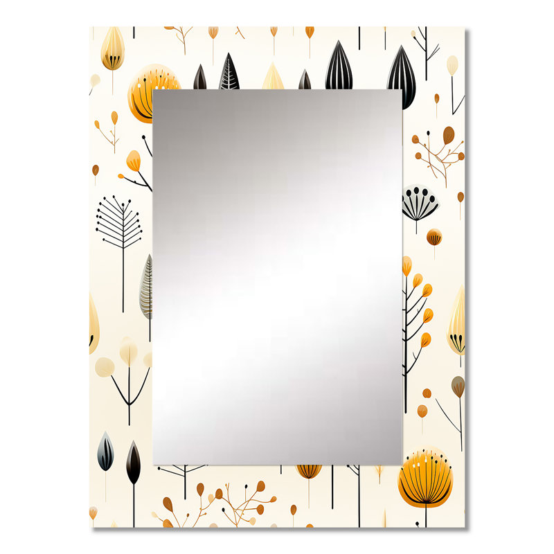 Fiffer scandinave Midcentury Harmony - grand miroir mural Mid-Century, miroir unique de style Mid-Century moderne, impression d'art en métal