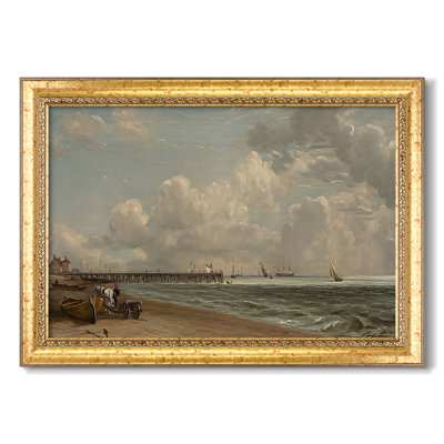 Yarmouth Jetty, 1822-John Constable-Custom Framed Canvas