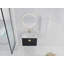 Meuble-lavabo mural avec lavabo en céramique et armoire latérale, portes à fermeture douce, armoire combinée