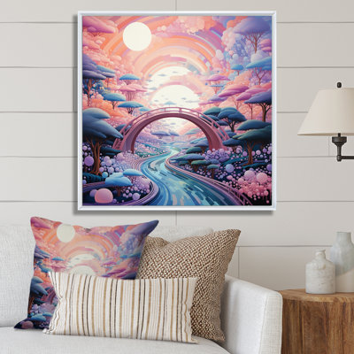«Coral Bridge Dreamy Passage Pointillism II», reproduction sur toile