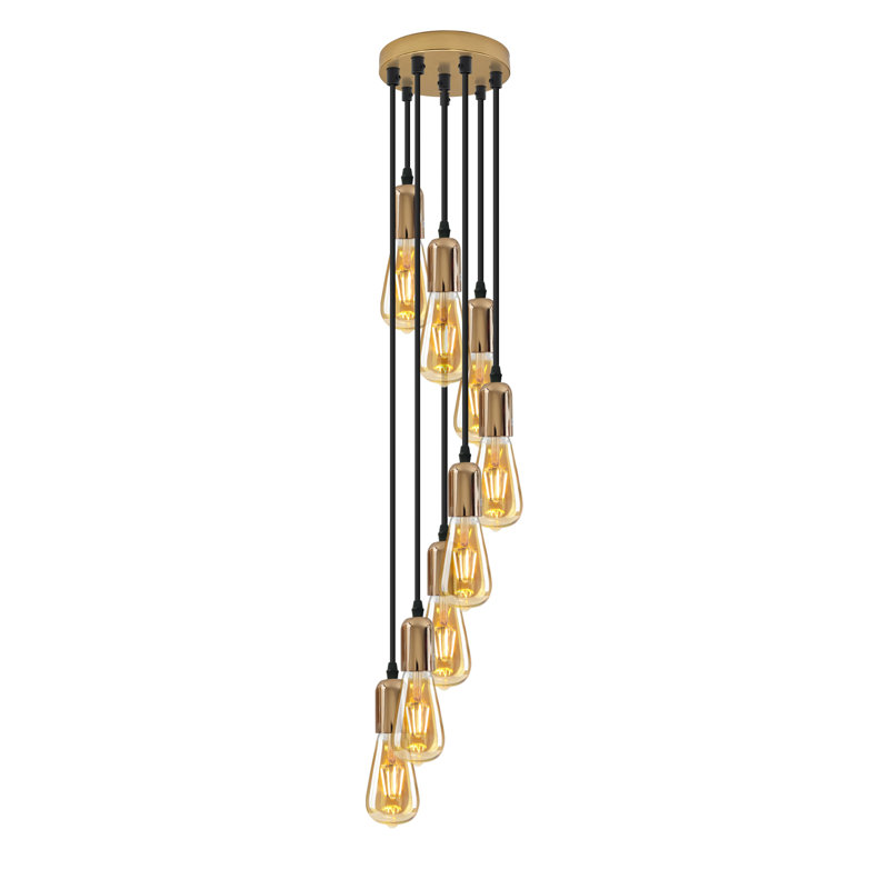 Armoy - Light French Gold Cluster Pendant, 8