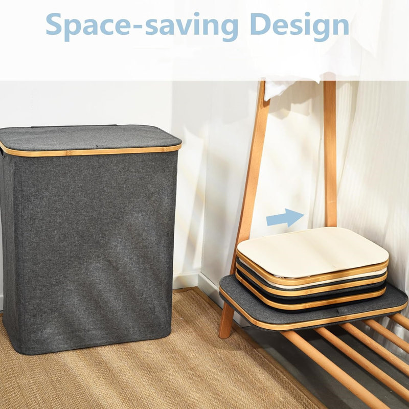 Bamboo Laundry Room Organizer