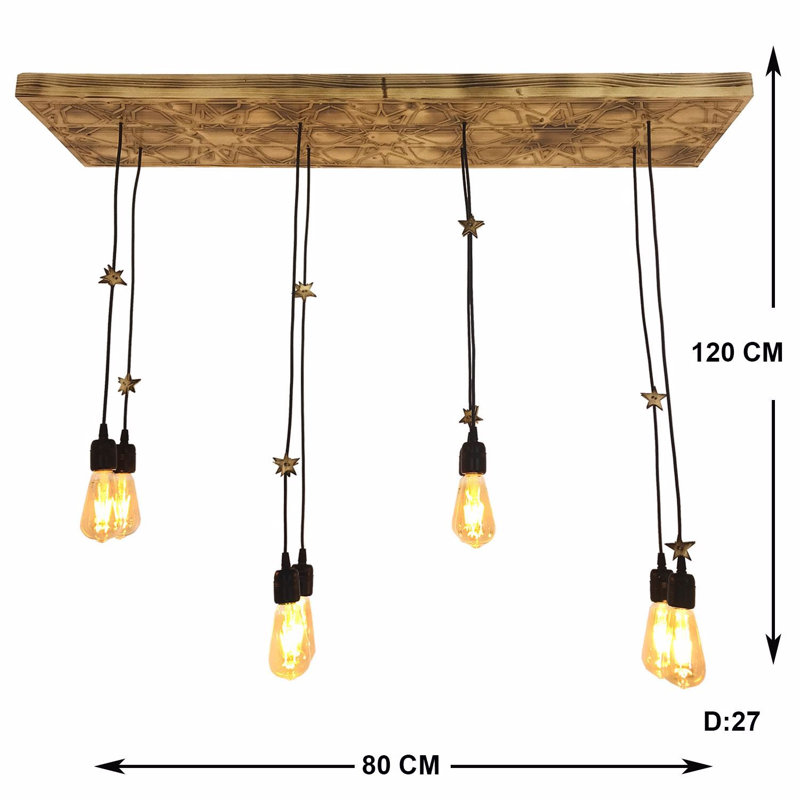 Lustre unique à 8 lumières Kirstin