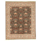 Hand Knotted Wool Oriental Area Rug in Black