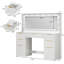 7-Drawer Makeup  Vanity with LED Mirror-1646921186