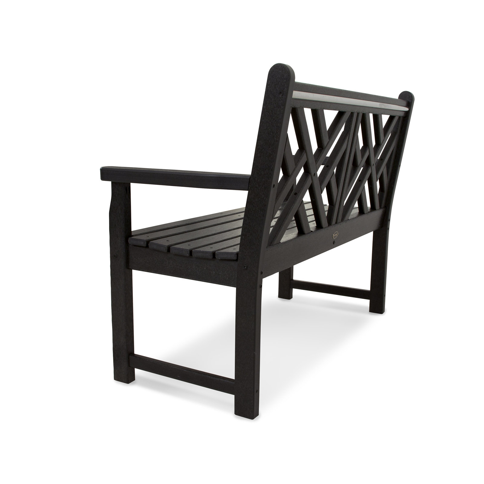 POLYWOOD® Chippendale 47" Garden Bench, Black