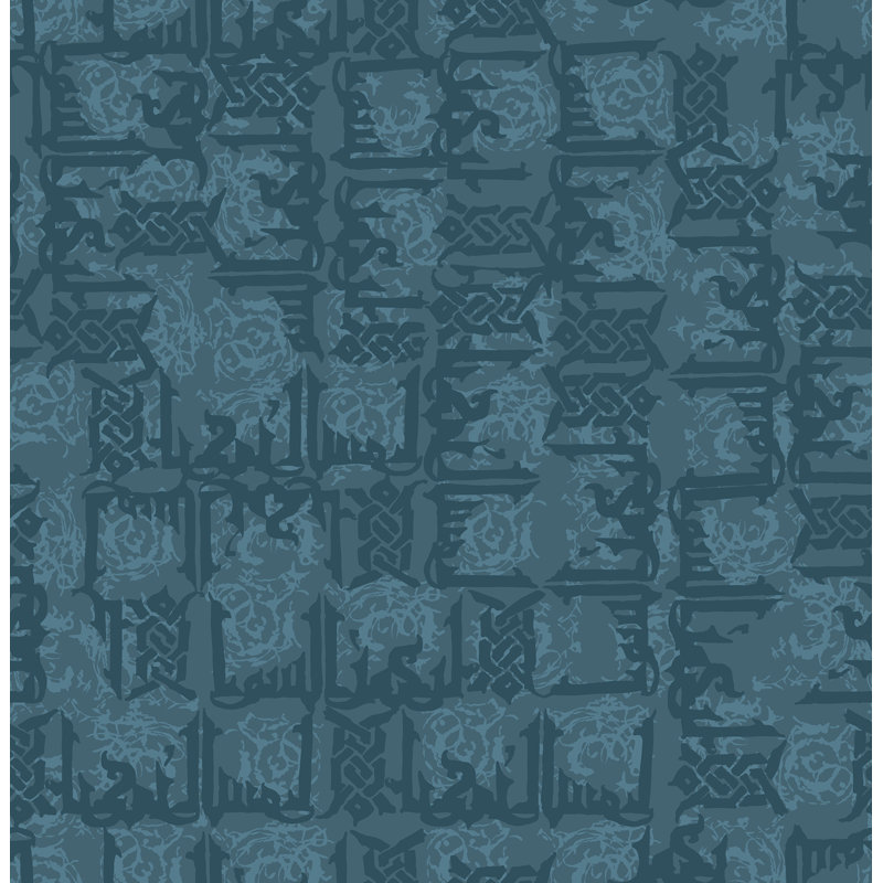 Yuki Osada Abstract Wallpaper Roll by Soicher Marin Studio, Teal