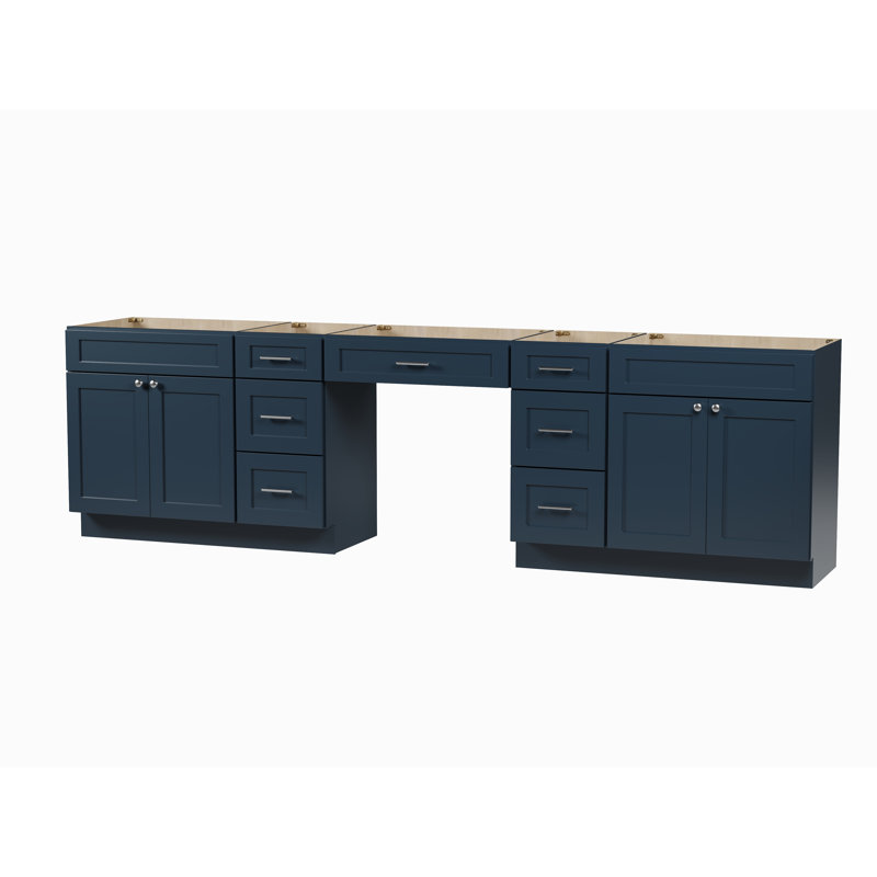 Base de meuble-lavabo double 120 po seulement, Bleu