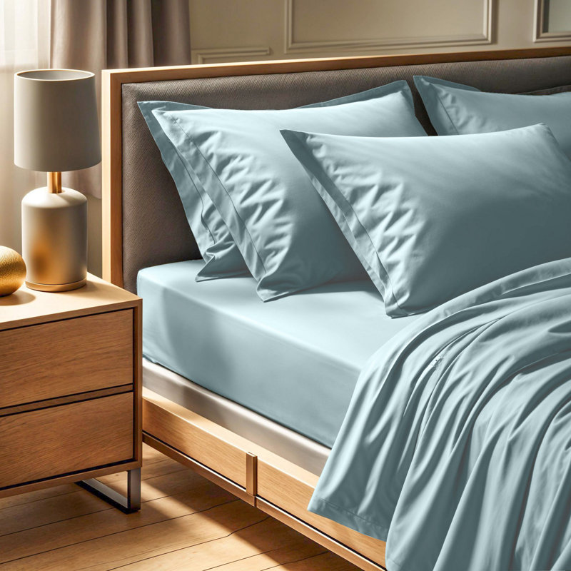 Premium Fitted Sheet, Mint Color, 55.1 x 74.8 + 11.8 inches | 100% Cotton Ranforce, 145 Thread Count | Machine Washable at 86°F | Soft, Breathable, and Durable for Comfortable Sleep