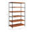 6-shelf Bookshelf In Honey Oak And Black For Organizing Books With Open Back Design -