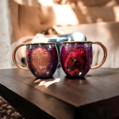 Composite Handmade Copper Drinking Glass Set