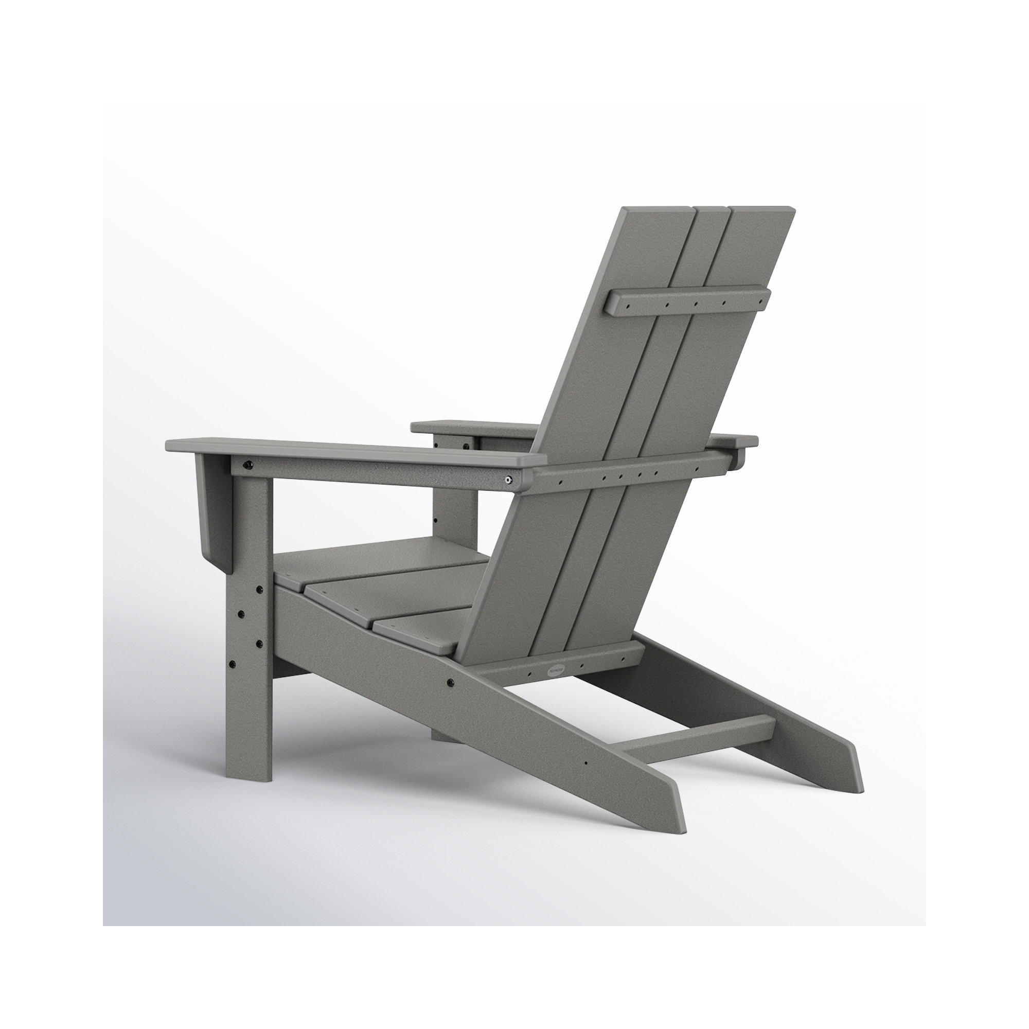 POLYWOOD x AllModern Plastic Adirondack Chair, Slate Gray