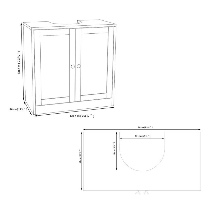 Atenas 69cm Kitchen Pantry, Brown
