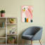 Pink Whimsical Bird Abstract Colorful Elegant Bird Wall Art Print by Mathieu - Wrapped Canvas Print-318279796