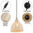 Kocher 1 - Light Natural Pendant Lamp Bamboo Lampsahde Hanging Lamp Kitchen Island