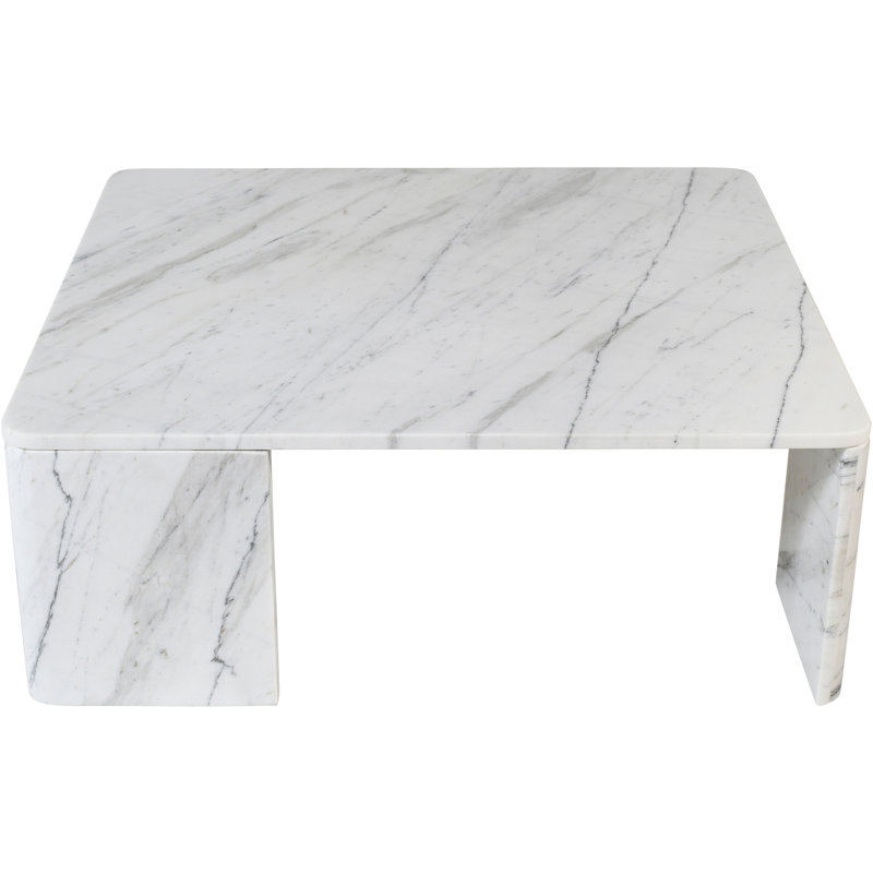 Table basse Livorno, Marbre blanc