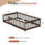 Lit simple en bois avec garde-corps-22686620