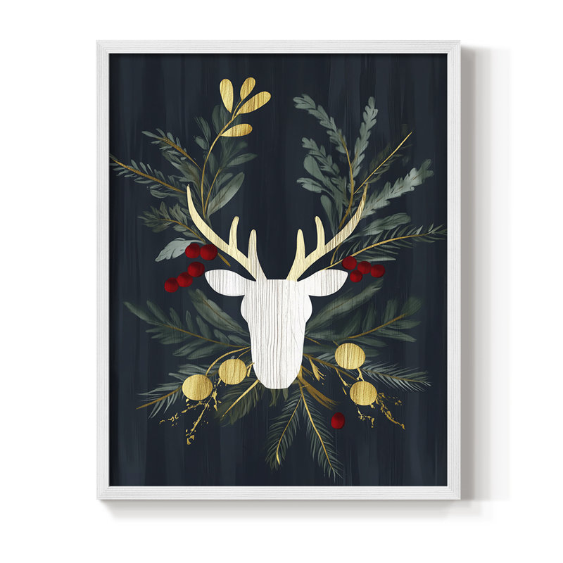 Reproduction encadrée - bois massif, H 11 po x l 9 po, Blanc