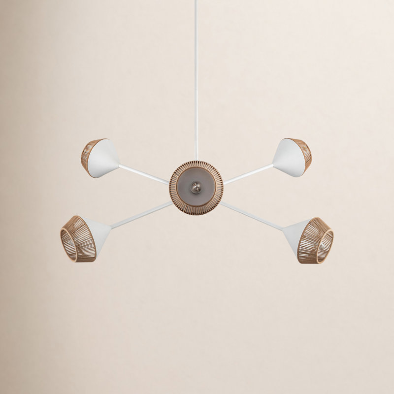 Keaz 6 - Light Sputnik Sphere Chandelier, Matte White
