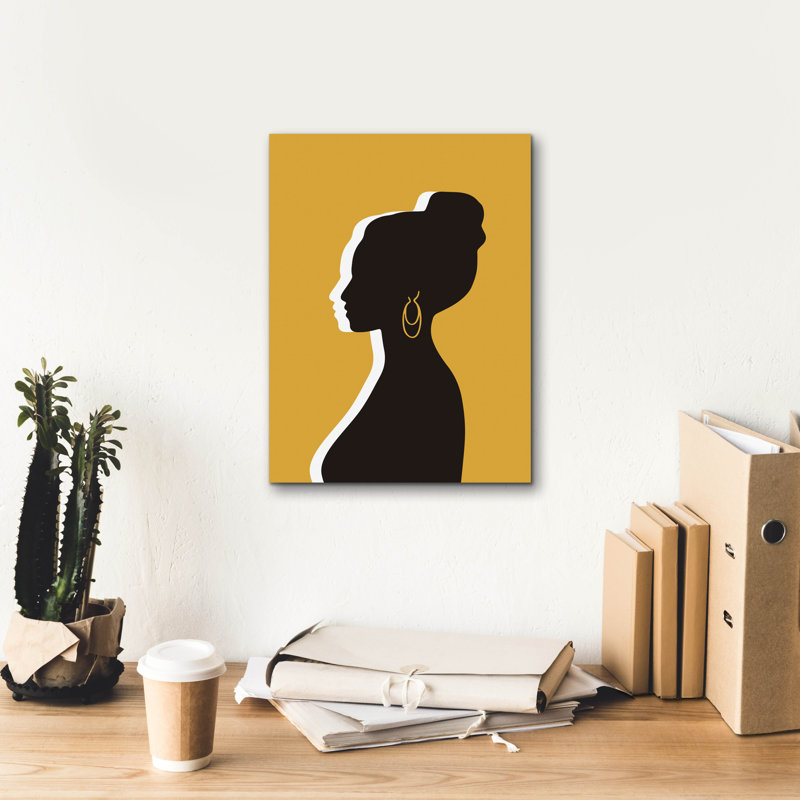 «Woman Black and White» par Andreas Magnusson, art mural sur toile, H 16 po x l 12 po x P 0,75 po