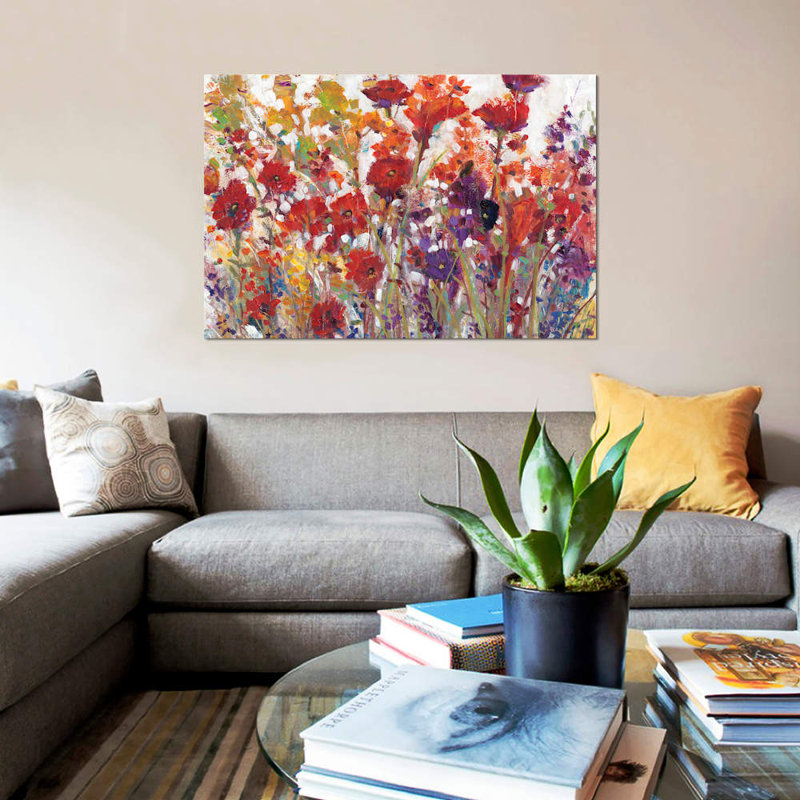 « variété of fleurs i », reproduction sur toile, H 40 po x l 60 po x P 1,5 po, Toile tendue