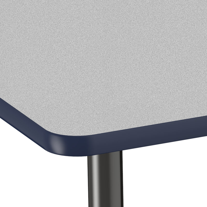 Table ronde à hauteur réglable, 36", Gris / bleu marine, Gris