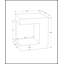 Table d'appoint contemporaine en noyer, hauteur de 25 pouces, utilisation intérieure / extérieure, table de chevet polyvalente ou table de bout avec découpe et tablette inférieure-1078811952