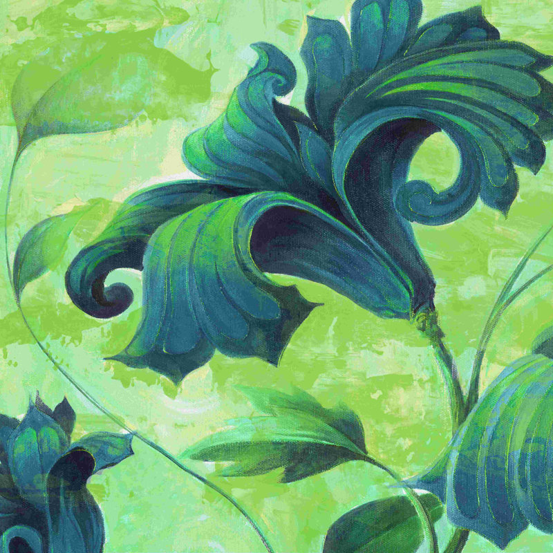 Cray Cray Blue Green 5 - Impression sur toile tendue, L 36 po x H 36 po