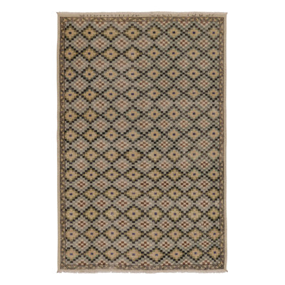 Distressed One-of-a-Kind 4'10" X 7'6" Hand Knotted Area Rug