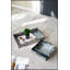 S / 3 plateaux gigognes décoratifs gris galvanisé
