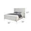Lit double contemporain gris avec tête de lit de soutien pour lit gris, fabrication moderne et bois