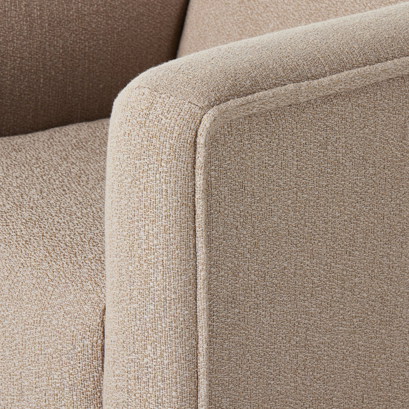 Wellborn Swivel Chair in Palermo Cognac, Kerbey Camel Polyester Blend