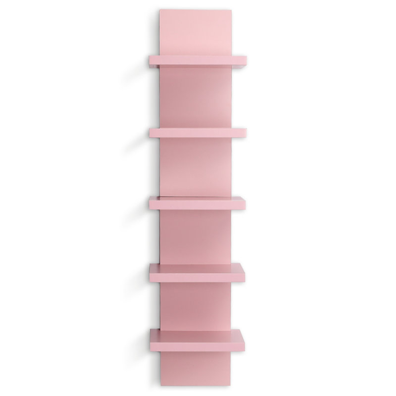 Pelicieux 5-Tier Small Wall Shelf, Pink