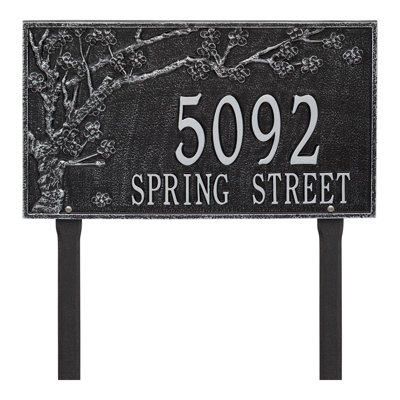 Personalized Spring Blossom Estate 2-Line Lawn