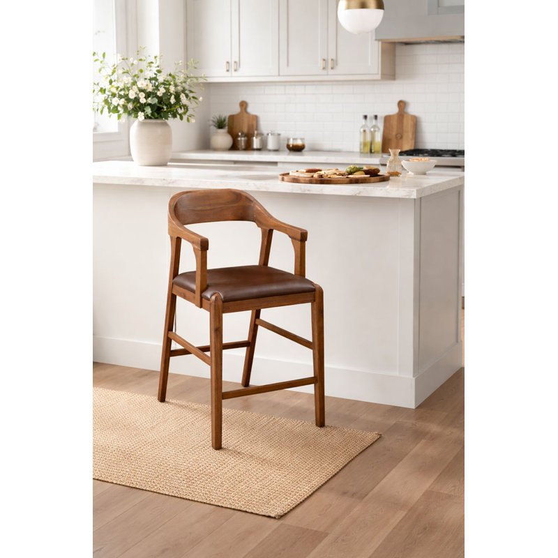Kolpack Upholstered Counter Stool with Solid Wood Frame, Counter Stool (24" Seat Height)